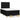 Pat box spring cu saltea, negru, 120x200 cm, textil