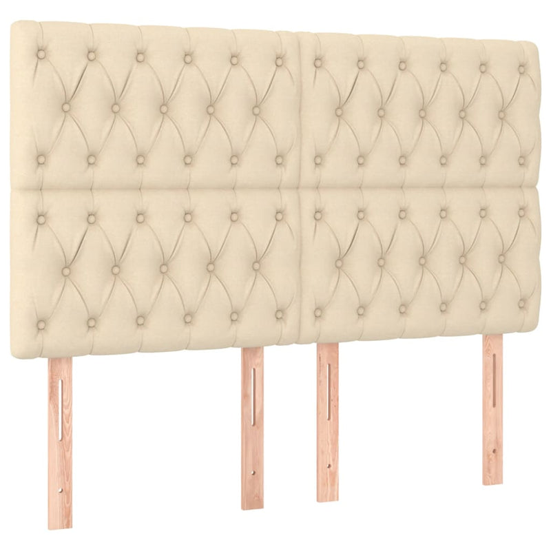 Pat box spring cu saltea, crem, 160x200 cm, material textil