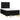 Pat box spring cu saltea, negru, 120x200 cm, textil