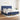 Pat box spring cu saltea, albastru, 200x200 cm, textil