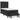 Pat box spring cu saltea, negru, 90x190 cm, piele ecologică