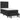Pat box spring cu saltea, negru, 100x200 cm, piele ecologică