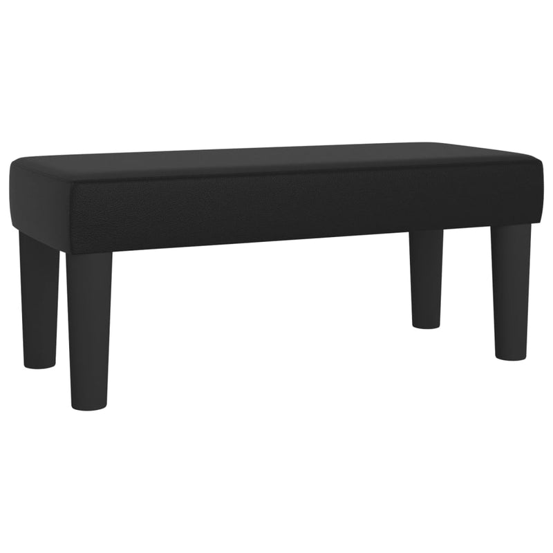 Pat box spring cu saltea, negru, 100x200 cm, piele ecologică