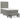 Pat box spring cu saltea, gri deschis, 90x190 cm, catifea