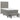 Pat box spring cu saltea, gri deschis, 90x200 cm, catifea