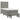 Pat box spring cu saltea, gri deschis, 90x200 cm, catifea