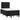Pat box spring cu saltea, negru, 120x200 cm, catifea
