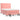 Pat box spring cu saltea, roz, 140x190 cm, catifea