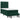 Pat box spring cu saltea, verde închis, 90x200 cm, catifea