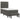 Pat box spring cu saltea, gri închis, 100x200 cm, catifea