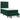 Pat box spring cu saltea, verde închis, 100x200 cm, catifea