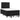 Pat box spring cu saltea, negru, 120x200 cm, catifea