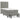 Pat continental cu saltea, gri deschis, 80x200 cm, catifea