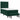 Pat box spring cu saltea, verde închis, 90x200 cm, catifea