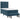 Pat box spring cu saltea, albastru închis, 90x200 cm, catifea