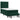 Pat box spring cu saltea, verde închis, 100x200 cm, catifea