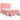 Pat box spring cu saltea, roz, 140x190 cm, catifea