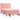 Pat box spring cu saltea, roz, 140x190 cm, catifea