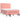 Pat box spring cu saltea, roz, 140x200 cm, catifea