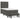 Pat box spring cu saltea, gri închis, 80x200 cm, catifea