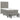 Pat box spring cu saltea, gri deschis, 90x190 cm, catifea