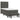 Pat box spring cu saltea, gri închis, 100x200 cm, catifea