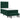 Pat box spring cu saltea, verde închis, 100x200 cm, catifea