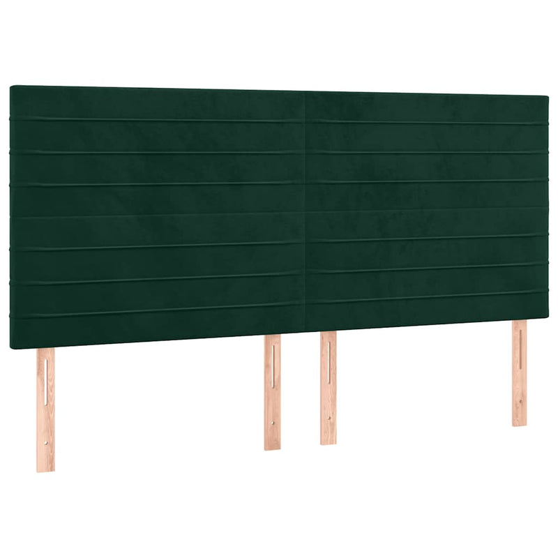 Pat box spring cu saltea, verde închis, 180x200 cm, catifea