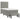Pat box spring cu saltea, gri deschis, 90x190 cm, catifea