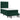 Pat box spring cu saltea, verde închis, 100x200 cm, catifea