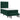 Pat box spring cu saltea, verde închis, 100x200 cm, catifea