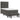 Pat box spring cu saltea, gri închis, 90x190 cm, catifea