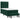Pat box spring cu saltea, verde închis, 90x190 cm, catifea