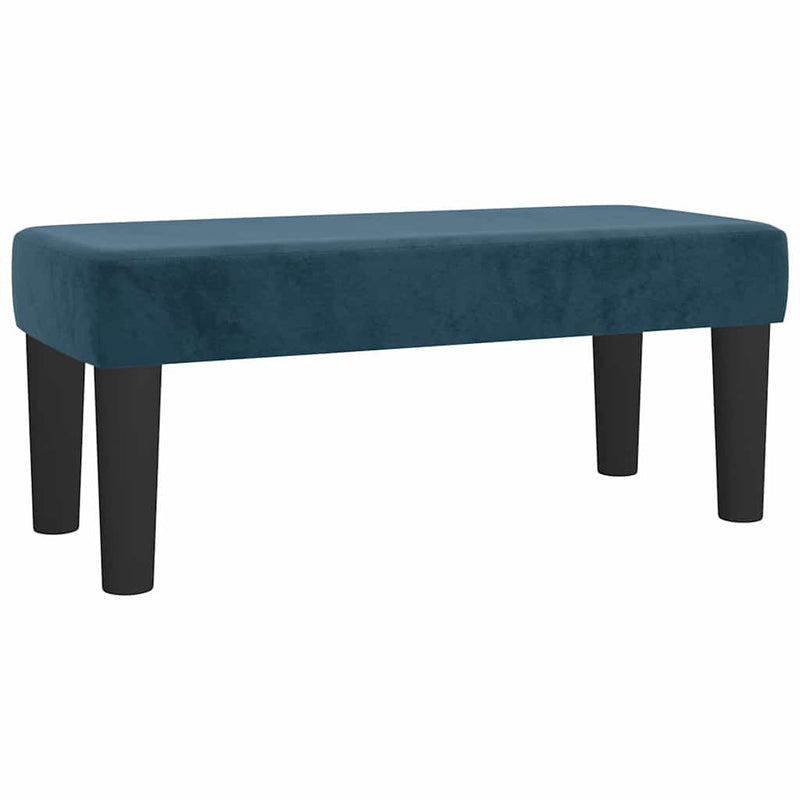 Pat box spring cu saltea, albastru închis, 100x200 cm, catifea