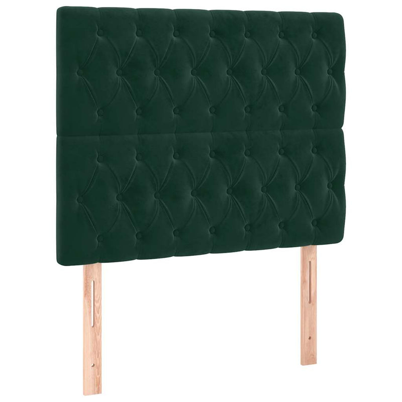 Pat box spring cu saltea, verde închis, 120x200 cm, catifea