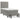 Pat continental cu saltea, gri deschis, 80x200 cm, catifea