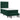Pat box spring cu saltea, verde închis, 80x200 cm, catifea