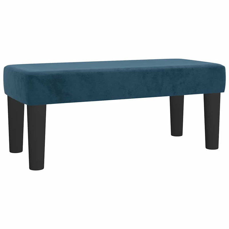 Pat box spring cu saltea, albastru închis, 90x200 cm, catifea