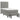 Pat box spring cu saltea, gri deschis, 100x200 cm, catifea
