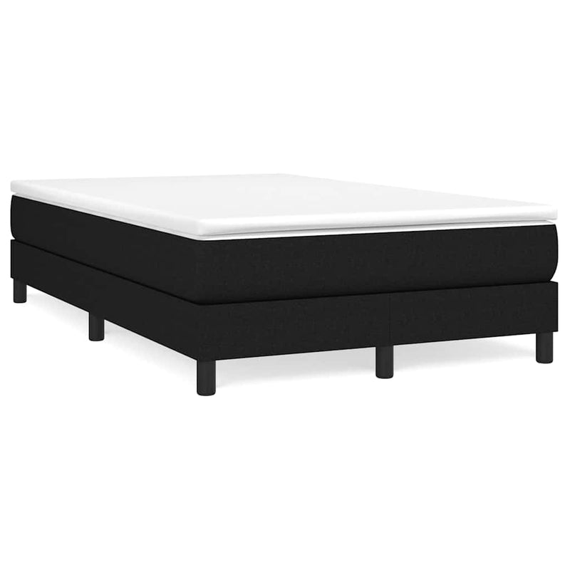 Pat box spring cu saltea, negru, 120x200 cm, textil