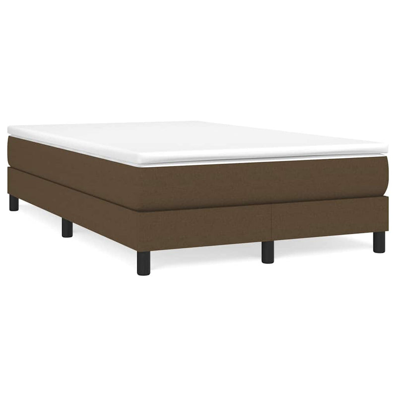 Pat box spring cu saltea, maro închis, 120x200 cm, textil