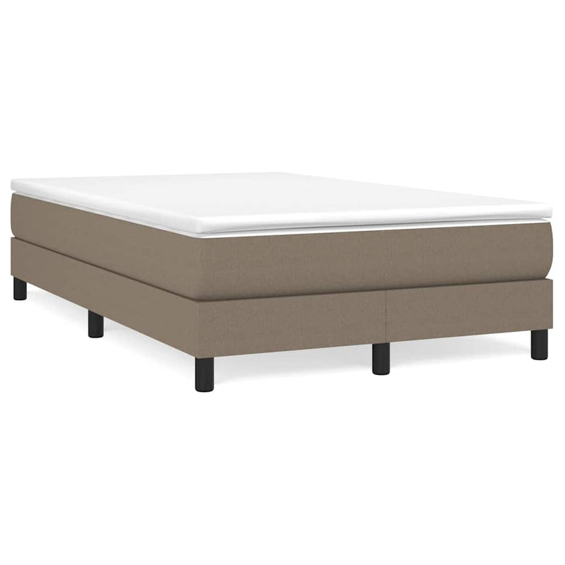 Pat box spring cu saltea, gri taupe, 120x200 cm, textil