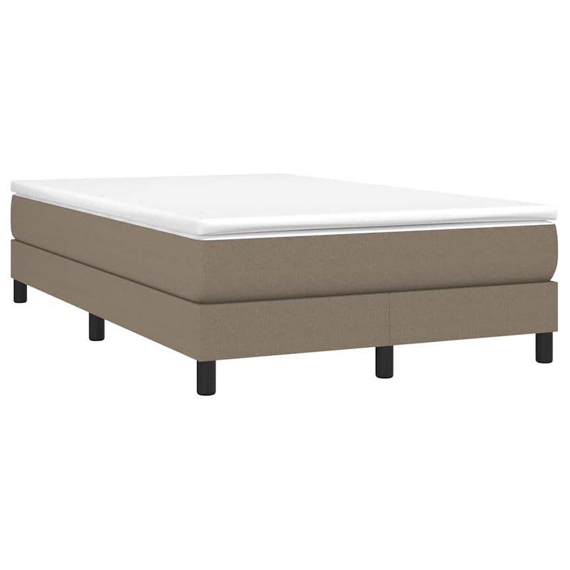 Pat box spring cu saltea, gri taupe, 120x200 cm, textil
