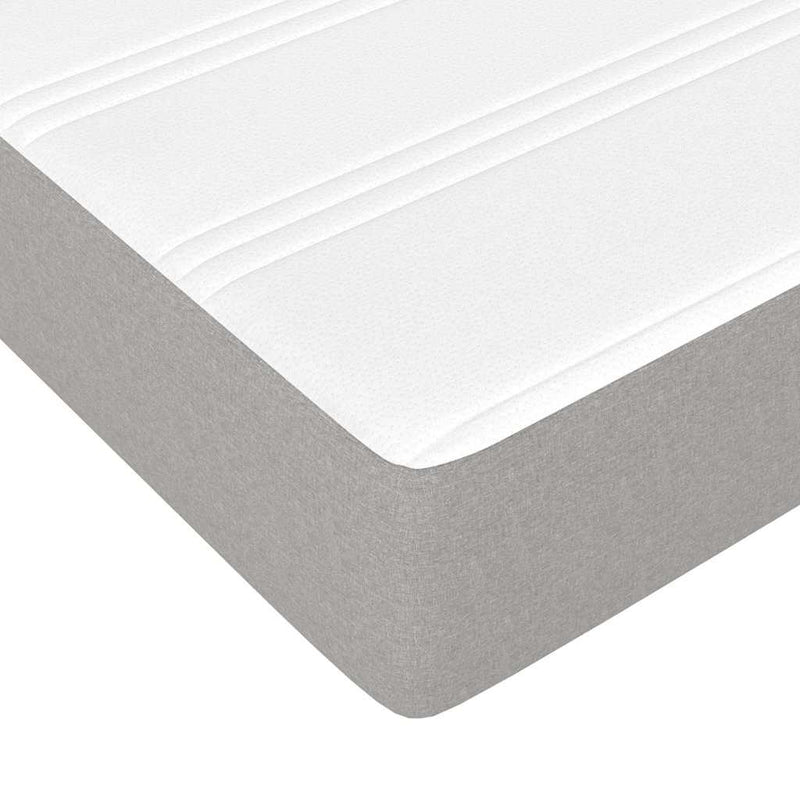Pat continental, gri deschis, 140x200 cm, material textil