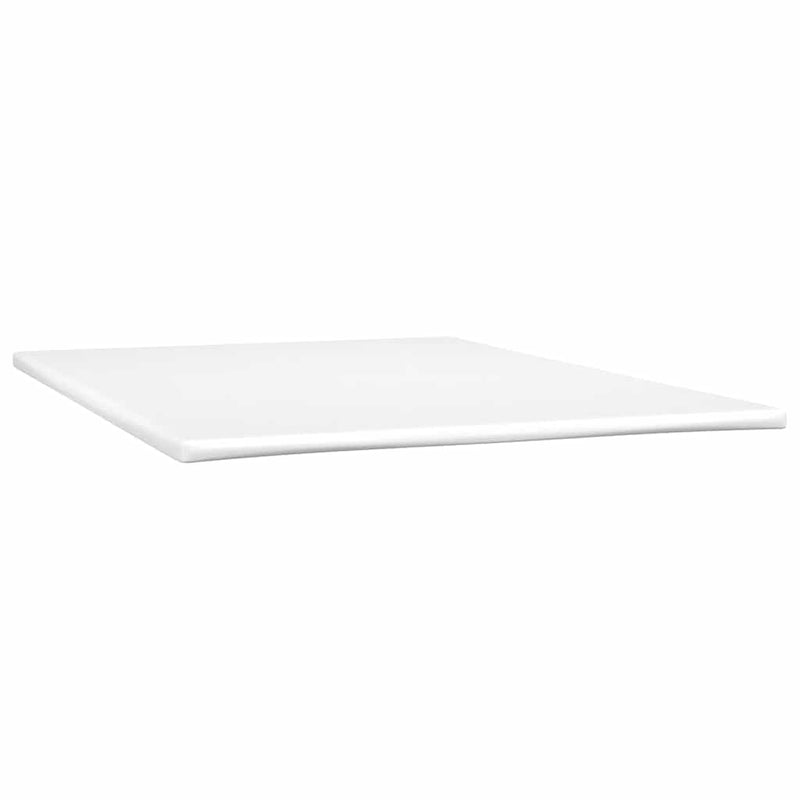 Pat box spring cu saltea, cappuccino, 140x200cm piele ecologică