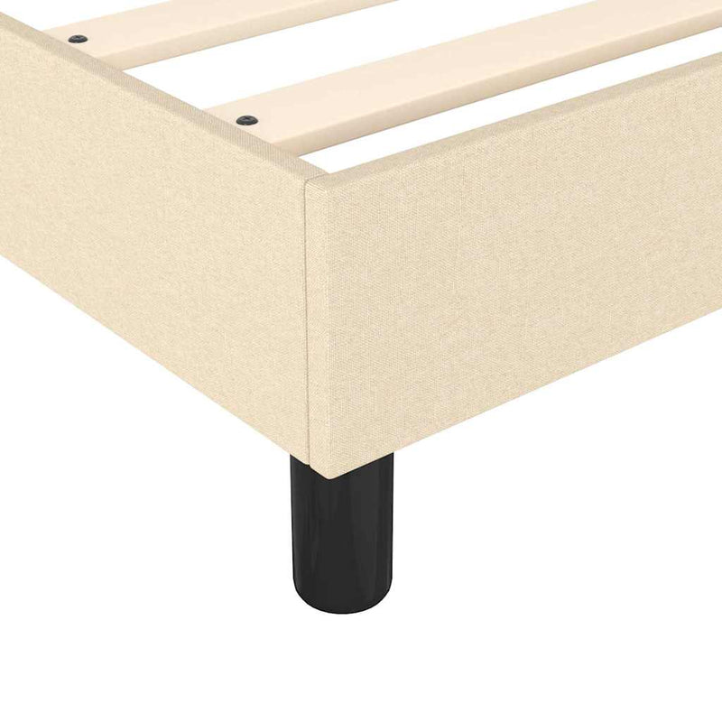 Pat box spring cu saltea, crem, 140x200 cm, textil