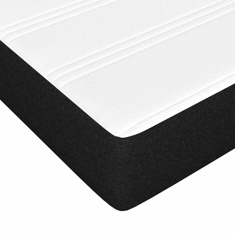 Pat box spring cu saltea, negru, 160x200 cm, textil