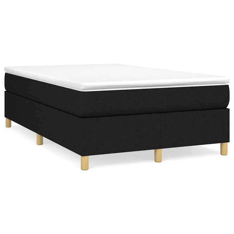 Pat box spring cu saltea, negru, 120x200 cm, textil