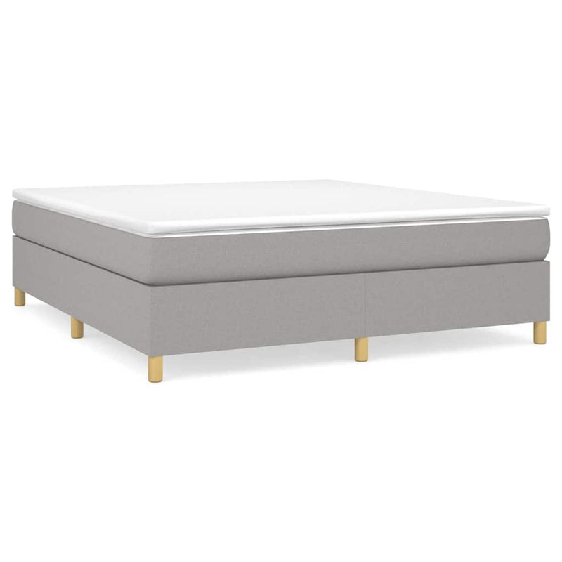 Pat continental, gri deschis, 180x200 cm, material textil