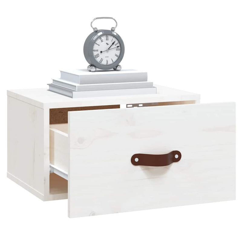 Noptiere de perete, 2 buc., alb, 40x29,5x22 cm